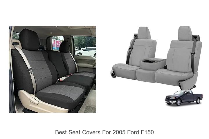 Soillar Driver Side Bottom Seat Cover & Foam Cushion For 2004-2008 Ford F-150 - Gray Cloth, OE Fit